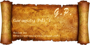 Garaguly Pál névjegykártya
