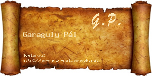 Garaguly Pál névjegykártya
